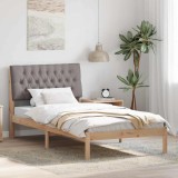 vidaXL Cadru de pat cu tăblie tapițată cu headboard Maro 100 x 200 cm 878842