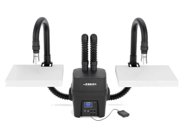 JBC TOOLS Sistem lipire cu control temperatură și absorbant fum 2 stații