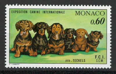 Monaco 1976 Mi 1219 MNH - Expozitia canina internationala, Monte Carlo foto