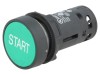 Comutator Apăsare 22mm 1NO Verde