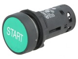 Comutator Apăsare 22mm 1NO Verde