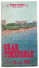 Orar TAROM (pliant, broșură) - valabil pentru 1 aprilie 1979 - 31 octombrie 1979 (&icirc;n limba rom&acirc;nă și engleză)
