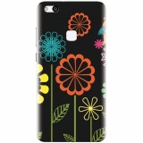 Husa silicon pentru Huawei P10 Lite, Colorful Spring Birds Flowers Vectors