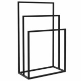 Cumpara ieftin Suport de prosoape autonom, negru, 48x24x79 cm, fier