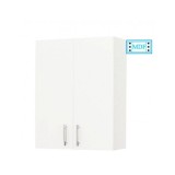 Dulap baie suspendat Roma, front MDF, 2 usi, polita, 60 x 68 cm, alb