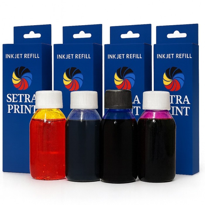 Set 4 x 100 ml cerneala DYE pt cartuse HP-924 refilabile HP924 ( BLACK +