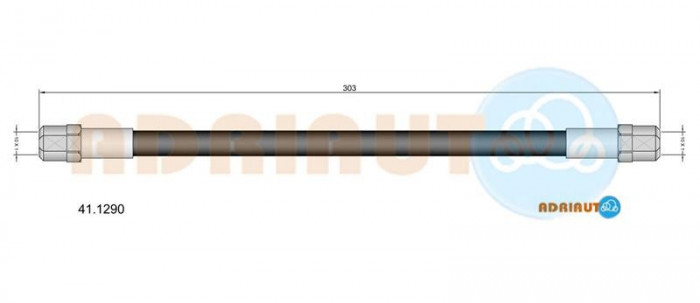 Furtun frana spate Dacia Supernova, Nova 12903 6001541684 / 41.1290