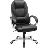 SONGMICS Scaun de birou ergonomic, reglabil pe inaltime, functie balans, tapitat piele sintetica, 54x50x122 cm, nergu Household NewTrend