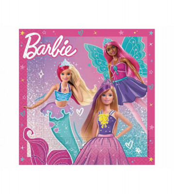 Set 20 servetele petrecere Barbie Fantasy , 33 x 33 cm foto