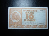 NORVEGIA 10 KRONER 1967 AUNC
