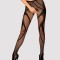 Ciorapi Sexy Decupati Intim, Negru, S/M/L