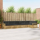vidaXL Set de canapele de exterior 6 pcs Alb și antracit Poliester 3390557