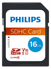 Card de memorie Philips 16GB SDHC Clasa 10 UHS-I U1 foto