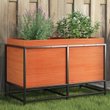 Cumpara ieftin Jardinieră de grădină, maro ceruit, 80x40x50 cm, lemn masiv pin
