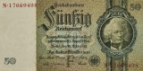 GERMANIA █ bancnota █ 50 Reichsmark █ 1933 █ P-182a █ UNC █ necirculata