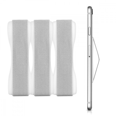 Set 3 Suporti tip inel pentru telefon, Kwmobile, Alb, Plastic, 43997.03 foto
