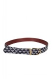 Curea Dama EMPORIO ARMANI Y3I182YFJ5A Albastru/Ghiacc/Vino Reversibila, Latime 2.5cm, Marime 75