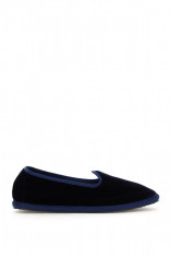 Mocasini barbat Vibivenezia furlane velvet slippers BLU BLUE Albastru foto