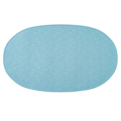 Covoras de baie antialunecare cu ventuze, din cauciuc natural, antibacterian, oval, 42 x 25 cm, albastru, MyHappyBath Mat, Reer 76023 Children SafetyC foto