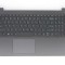 Carcasa cu tastatura palmrest Laptop, Lenovo, IdeaPad 3-15ITL6 Type 82H8, 5CB1B69154, AP21P000630, iluminata, artic grey