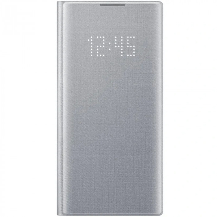 Husa Book Led Samsung pentru Samsung Galaxy Note 10 Argintiu