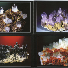 Muzeul de Mineralogie Baia Mare,9X diferite minerale,complect set carti postale