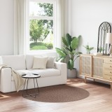 Covor shaggy vidaXL cu spatele din latex maro &oslash;160 cm