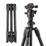 K&amp;F Concept K&amp;F 1.6m Lightweight Aluminum Travel Tripod Compact Vlog Camera Tripod Flexible &amp; Portable 8kg Load with Portable, for DSLR Cameras K234A0
