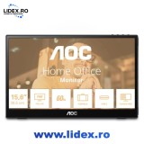 Monitor portabil AOC 15.6" IPS 4ms Full HD USB-C negru
