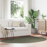Covor vidaXL Verde pădure 140x200 cm Poliester Anti-alunecare