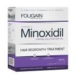 Solutie pentru Cresterea Parului, Foligain, Minoxidil 2%, Pipeta Inclusa, 3x 60ml