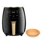 Cumpara ieftin Friteuza fara ulei cu aer cald, 2400 W, functie de coacere, 6 l, LCD + Hartie pentru friteuza, 100 bucati, General