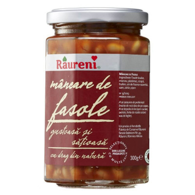 Mancare de Fasole Raureni, 300 g, Raureni Mancare de Fasole 300 g, Mancare de Fasole 300 g, Mancare de Fasole la Borcan, Raureni Mancare Fasole Boabe, foto