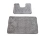 Set 2 Covorase Baie Model Ethnic 2504, Gri, Marime 60 x 100 cm, Antiderapant, Antialergic, Polipropilena