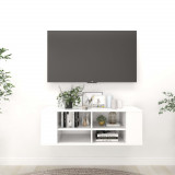 Dulap TV montat pe perete, alb, 102x35x35 cm, PAL, vidaXL