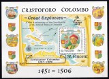 DB1 St.Vincent 1988 Descoperirea Americii Columb 200 Ani Constitutia USA SS MNH