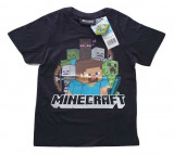 Tricou Minecraft ORIGINAL Steve, 9-10 sau 11-12 ani + Bratara CADOU !!