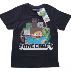 Tricou Minecraft ORIGINAL Steve, 9-10 sau 11-12 ani + Bratara CADOU !!