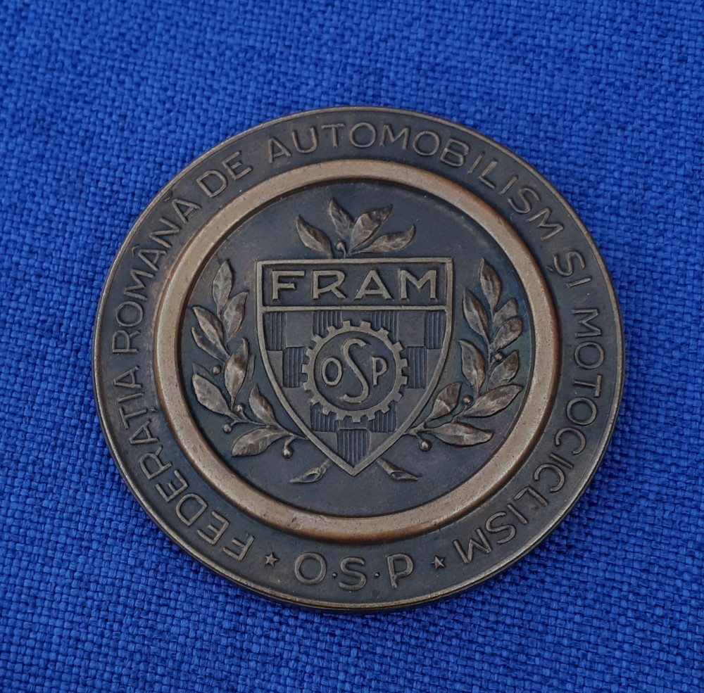 Medalie Osp Fram FederaÈia RomanÄ De Automobilism Si Motociclism Rara Okazii Ro