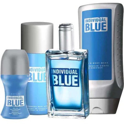 Set Individual Blue (parfum 100,gel dus 250,deodorant 150,roll-on 50) foto