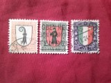 Serie mica Elvetia 1923 Pro Juventute - Embleme , 3 valori (din 4 val. in serie ) stampilate