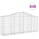 Cumpara ieftin Cosuri gabion arcuite 30 buc, 200x30x80/100 cm, fier galvanizat