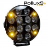 Proiector LED Auto Faza Lunga cu DRL si Stroboscop LEDSON Pollux9+ - Lumina Puternica 9600 Lumeni, 120W, 9-36V, ECE R65