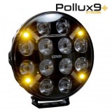 Proiector LED Auto Faza Lunga cu DRL si Stroboscop LEDSON Pollux9+ - Lumina Puternica 9600 Lumeni, 120W, 9-36V, ECE R65