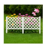 Set 4 Gardulet Alb din Plastic cu Model, 60 x 37 cm