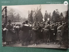 Regalitate Romania ,fotografie militarie si razboaie , parada militara Sinaia , anii 1938 -1939 , Carol al II lea .exceptionala .Vanatorii de Munte