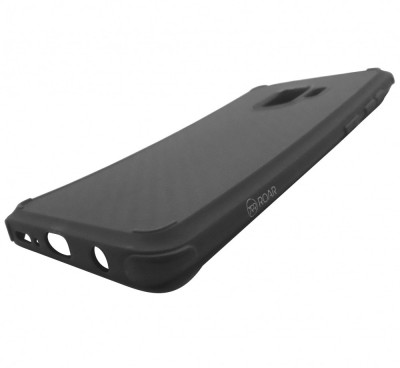 Husa tip capac spate silicon slim Roar Armor Carbon neagra pentru Samsung Galaxy S9 foto