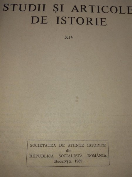 Studii si articole de istorie-