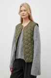 Herskind vesta femei, culoarea verde, de tranzitie