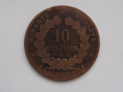 10 CENTIMES 1874 FRANTA foto